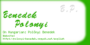 benedek polonyi business card